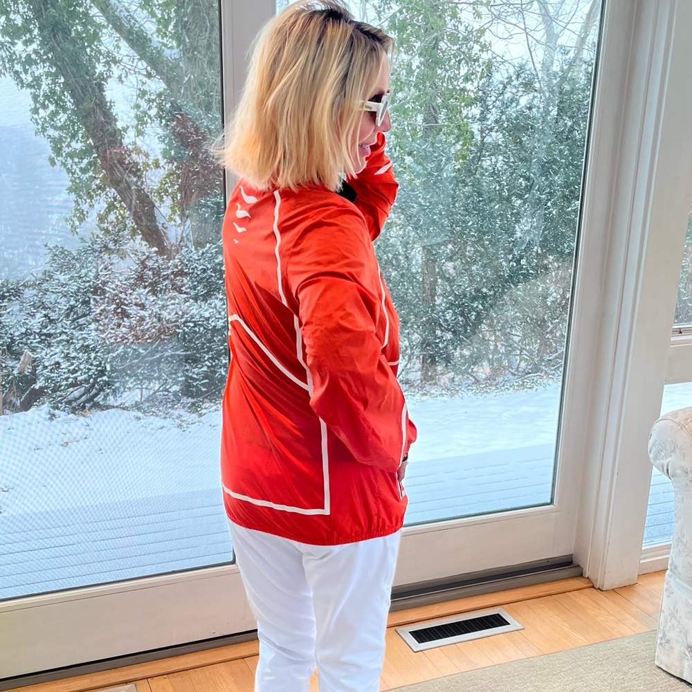 Bogner Women's Vibrant Orange Ski Jacket Reflective Windbreaker Think Spring!🔥 - Picture 2 of 5